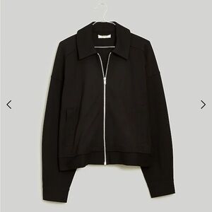 Madewell Ponte Oversized Trucker Jacket, black